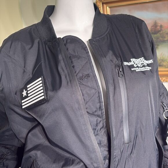 NWOT Alpha Industries - Black Chocoolate - Flyers MA-1 Bomber Jacket Unisex - Picture 9 of 15